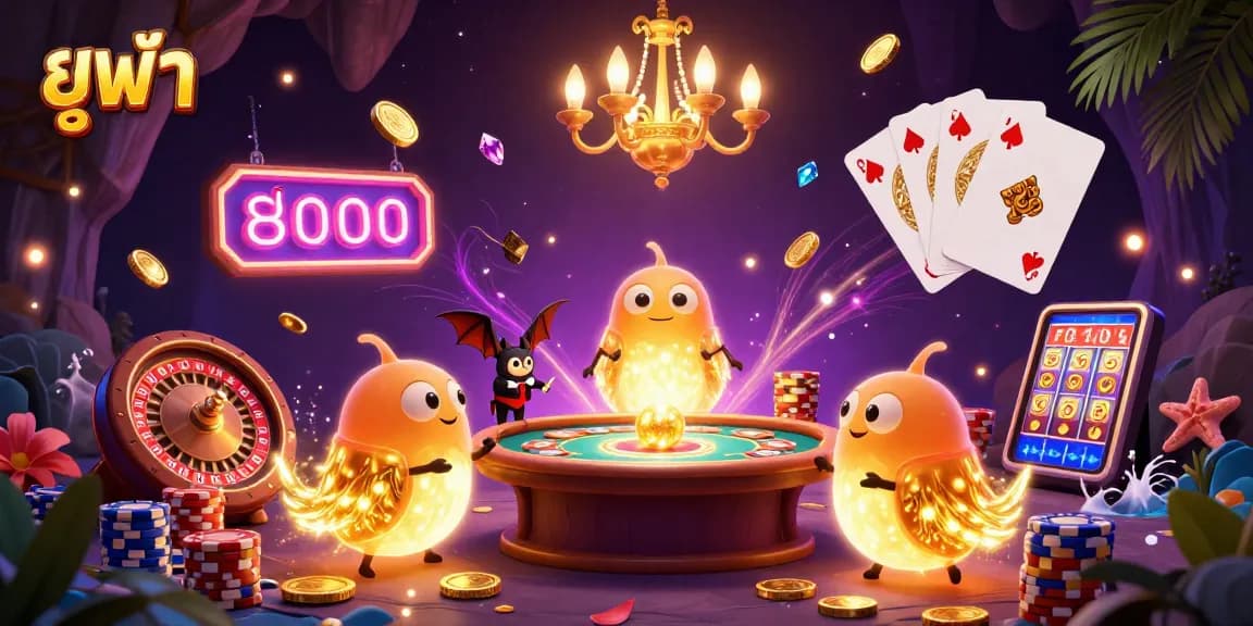 Experience thrilling action with the ยูฟ้า casino, featuring vibrant characters and lively game elements.