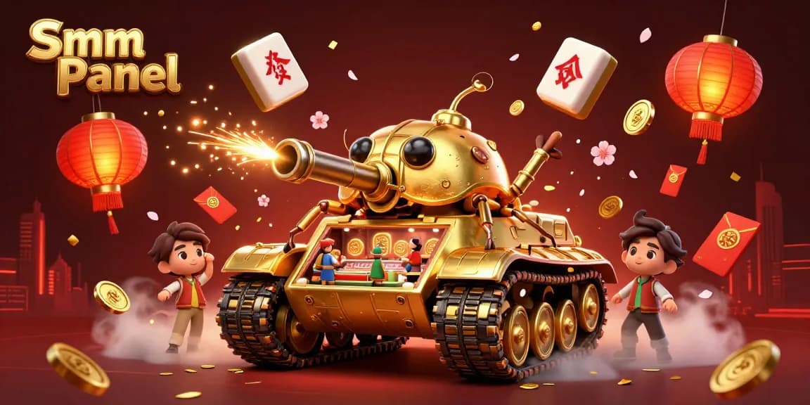 Experience the exciting Smm Panel casino, with a golden beetle tank and vibrant game elements!