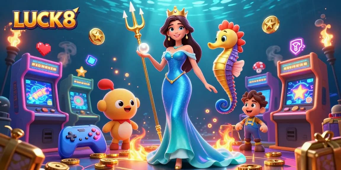 Experience thrilling gaming at LUCK8 with a captivating 3D Casino scene full of vibrant treasures!
