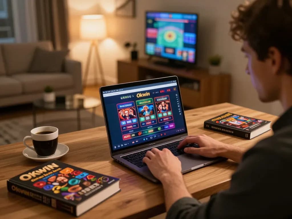 Engaged user experiencing liên minh okwin online gaming at home with strategies and tools