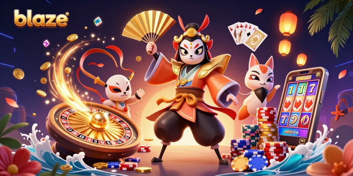Spin the reels with blaze while exploring vibrant 3D casino action in a dynamic scene.