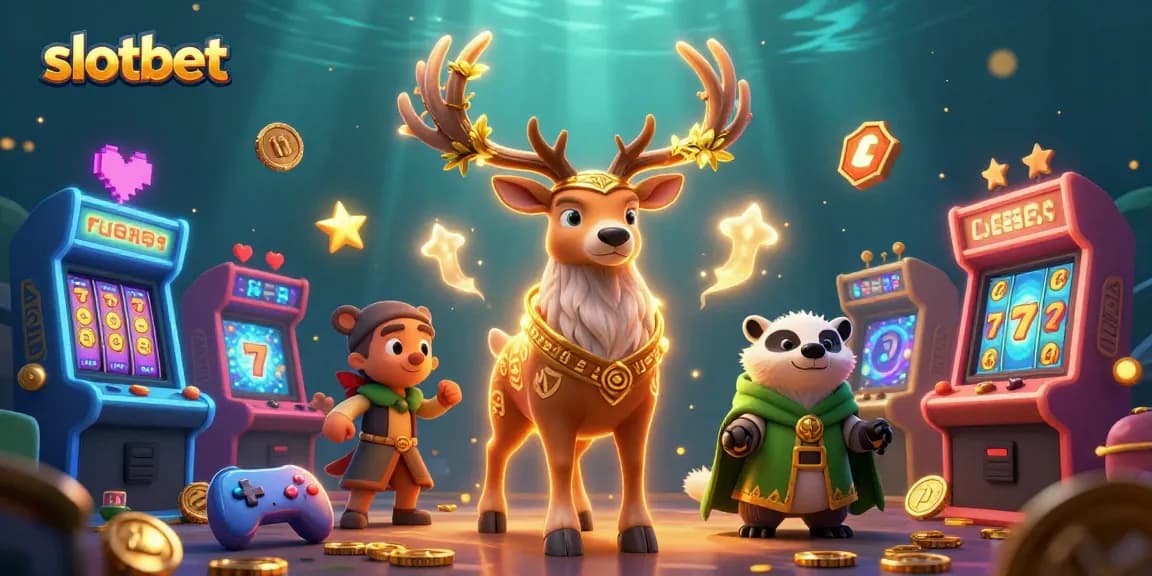 Experience thrilling slotbet gameplay with vibrant characters and casino aesthetics in a magical scene.