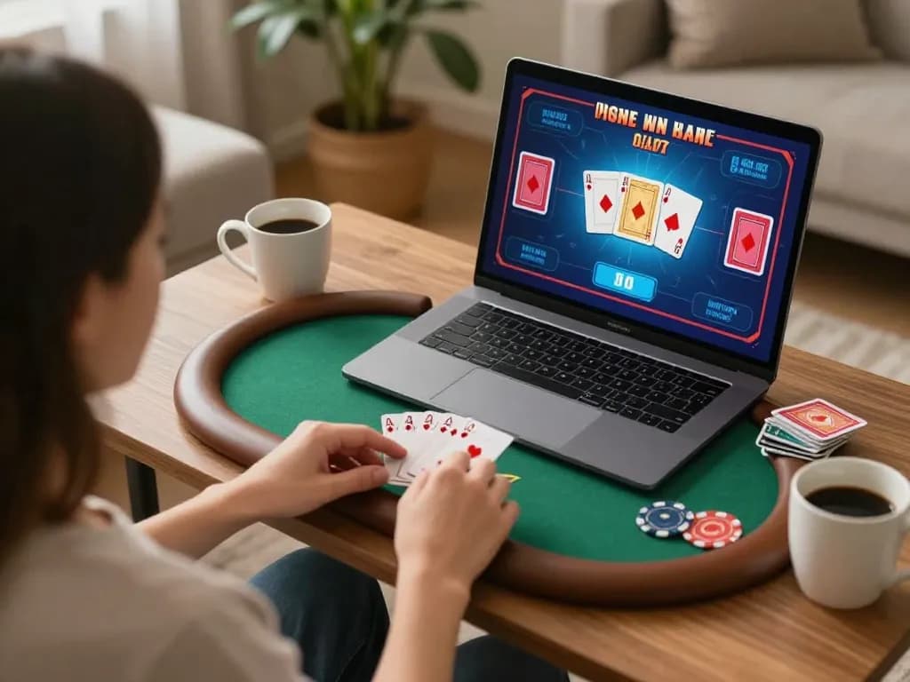 Engaging in online poker game at home using BK8 platform