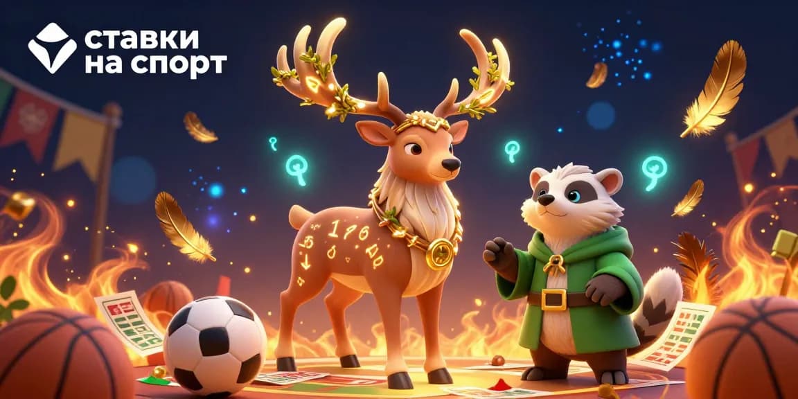 Experience ставки на спорт with immersive sports elements and vibrant characters in a magical 3D scene.