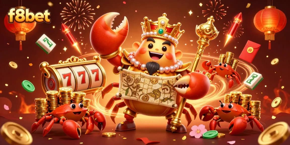 Win big with f8bet's thrilling slots and jackpot opportunities in a vibrant 3D casino scene.
