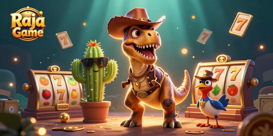 Join Raja Game's thrilling adventure of slots and jackpots in this dynamic 3D scene.