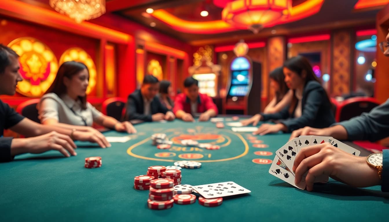 Experience the thrill of winning at Dominoqiu online poker with vibrant casino visuals.