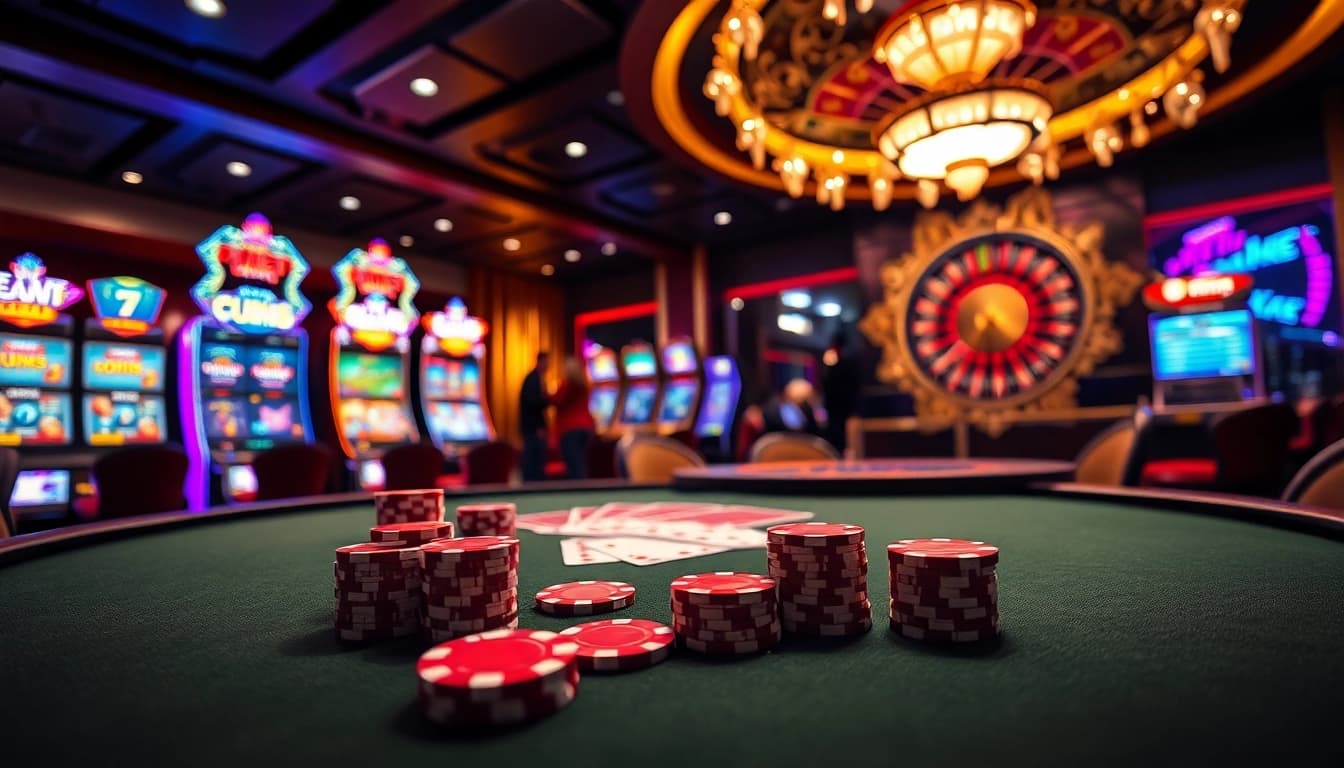Engaged players enjoying 789win's casino experience at an elegant poker table with high-quality chips.