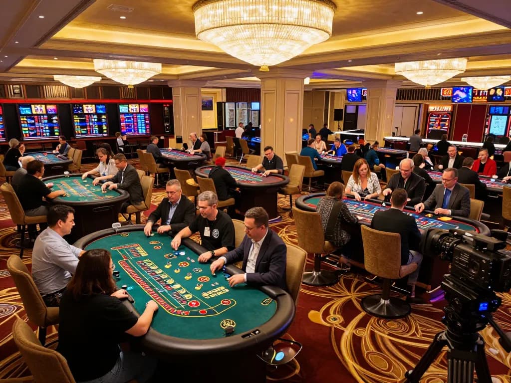 Players enjoying engaging games at LOTUS333 in an upscale casino setting filled with vibrant atmosphere.