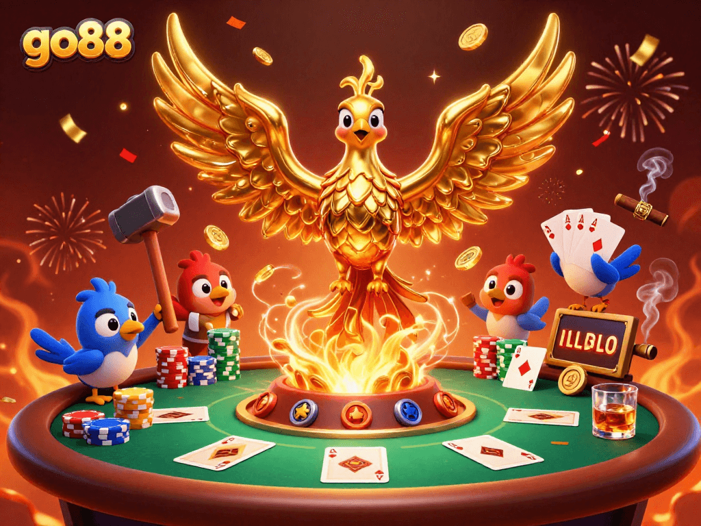 Players enjoy thrilling gaming moments at go88 poker tables filled with vibrant elements.