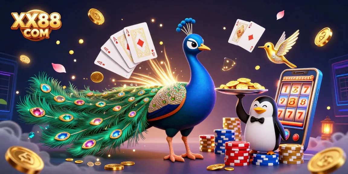 Experience the excitement of XX88 COM with vibrant casino elements and captivating characters.