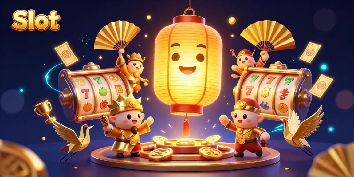 Spin vibrant slot reels with golden lantern spirits for an exciting online casino experience.