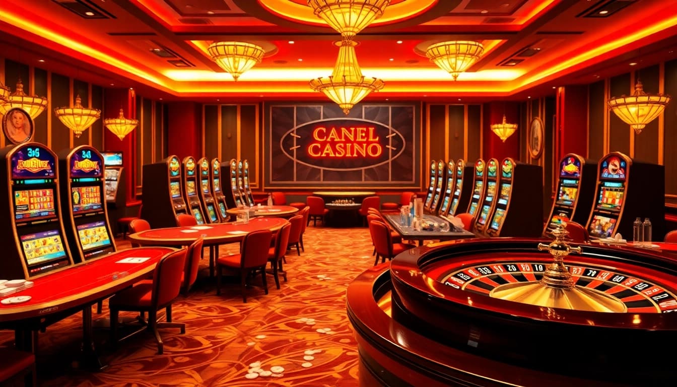 Players engaging in thrilling games at Nhà cái casino dr88, featuring vibrant casino tables and slot machines.
