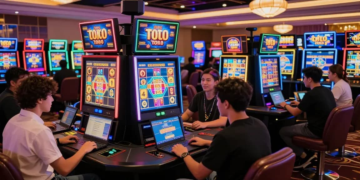 Pengguna terjun4d menikmati pengalaman bermain di kasino online dengan suasana ceria dan beragam permainan.