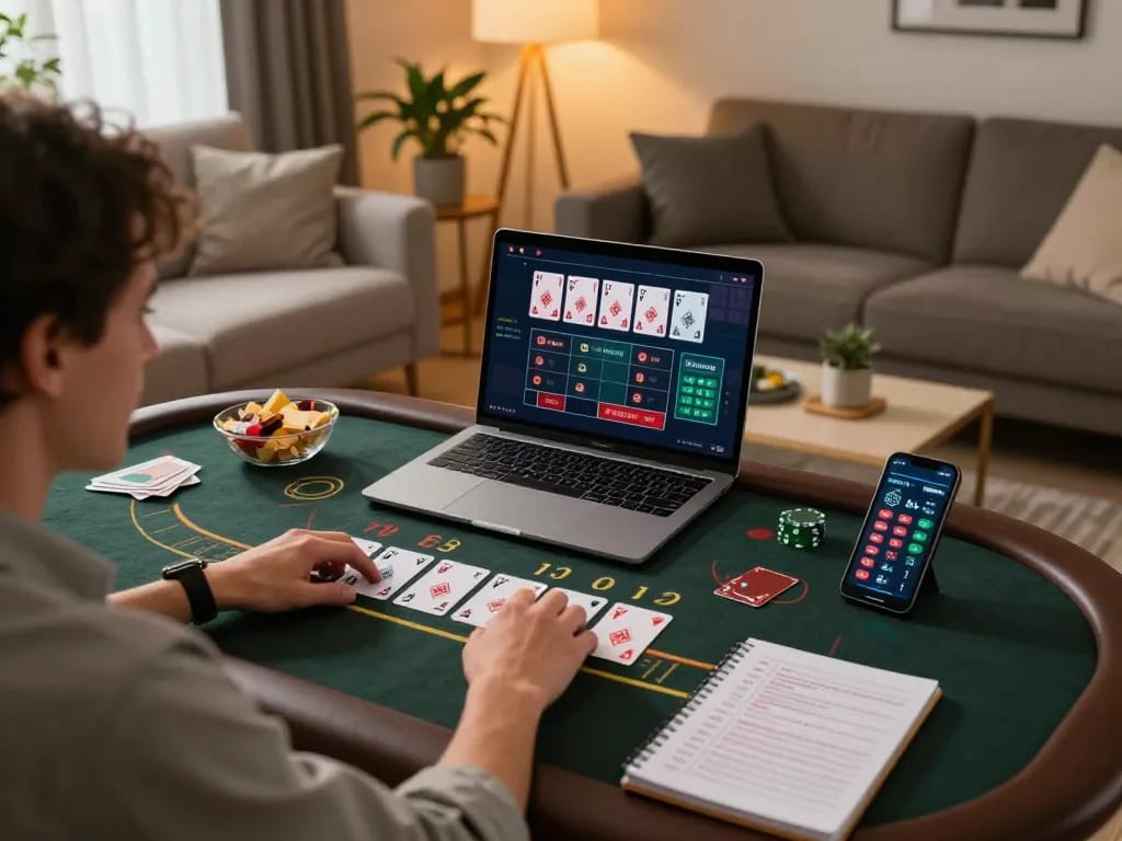 Engaging gameplay on NK88 blackjack platform with detailed hand and betting options visible