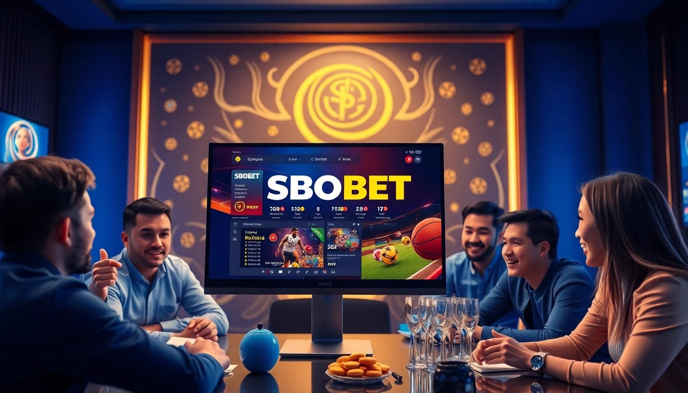 SBOBET online betting platform showcasing diverse players enjoying a vibrant gaming experience.