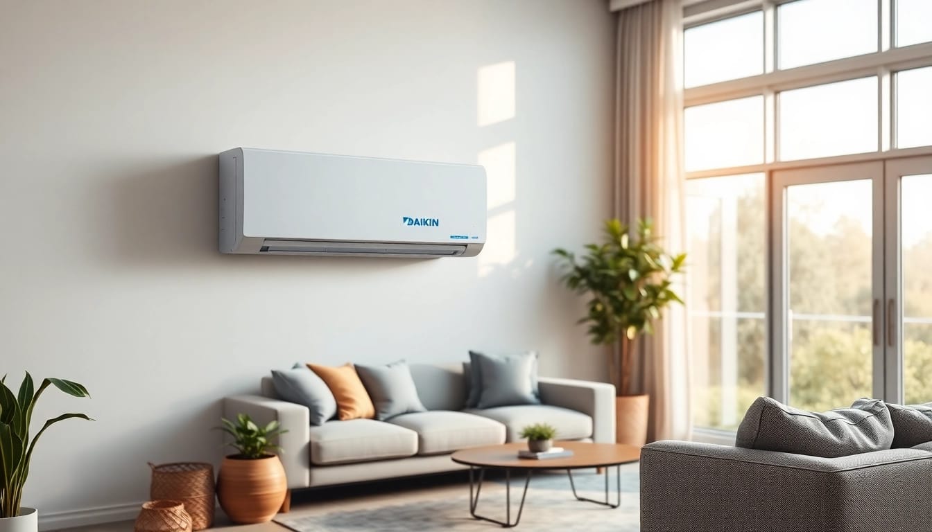 Enhance comfort with a daikin mini split ac in stylish modern living room.