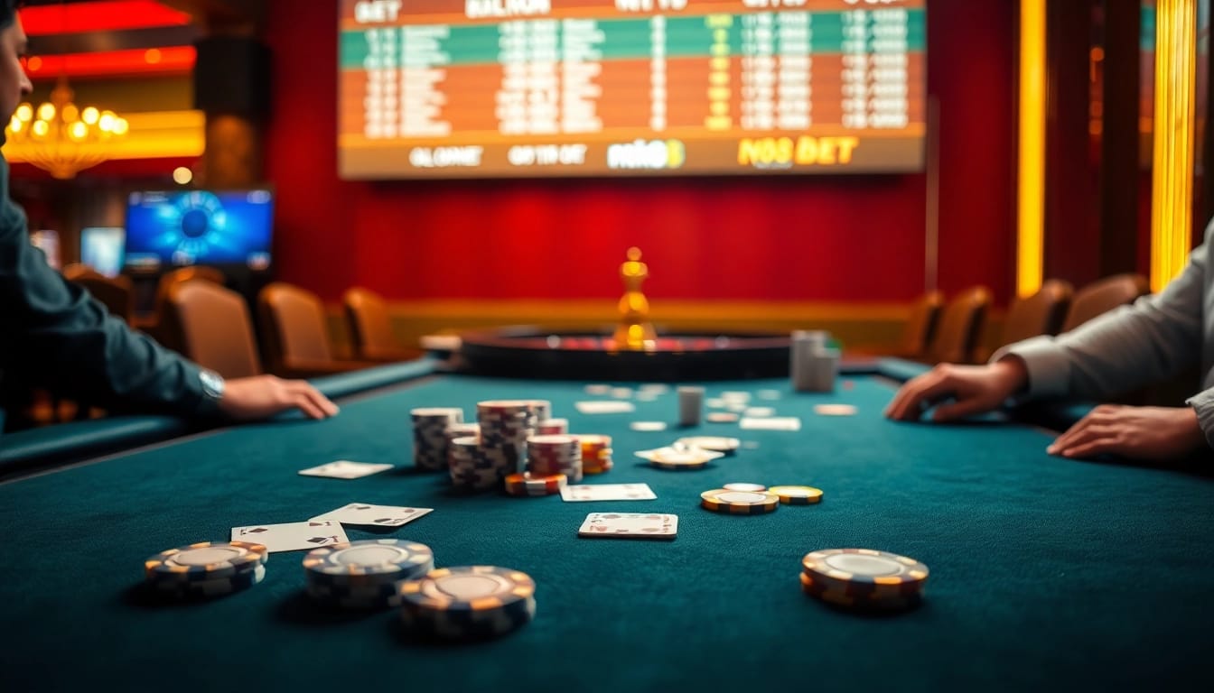Experience thrilling nk88 bet action at a luxurious casino with poker, roulette, and sports betting.
