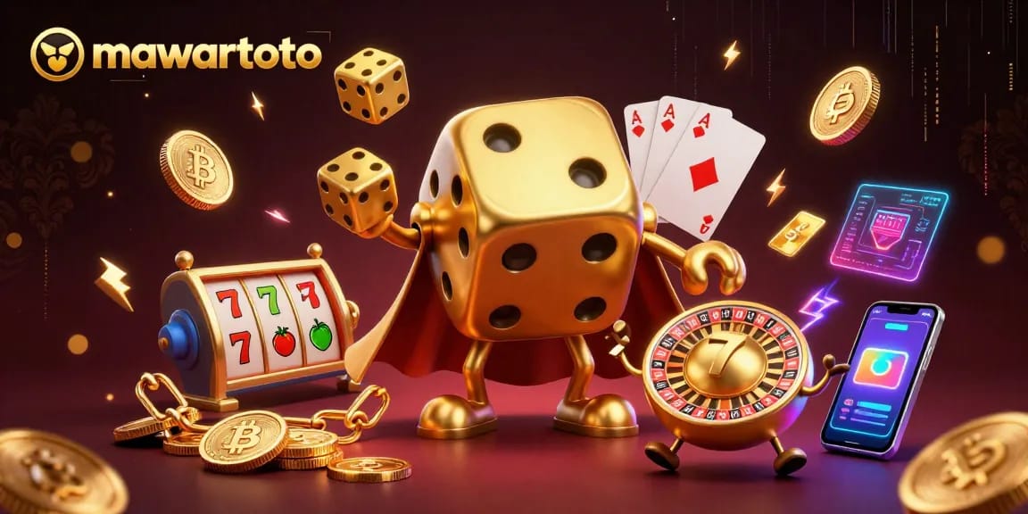 Experience the thrill of mawartoto with golden dice golems and vibrant slot elements for a winning adventure.