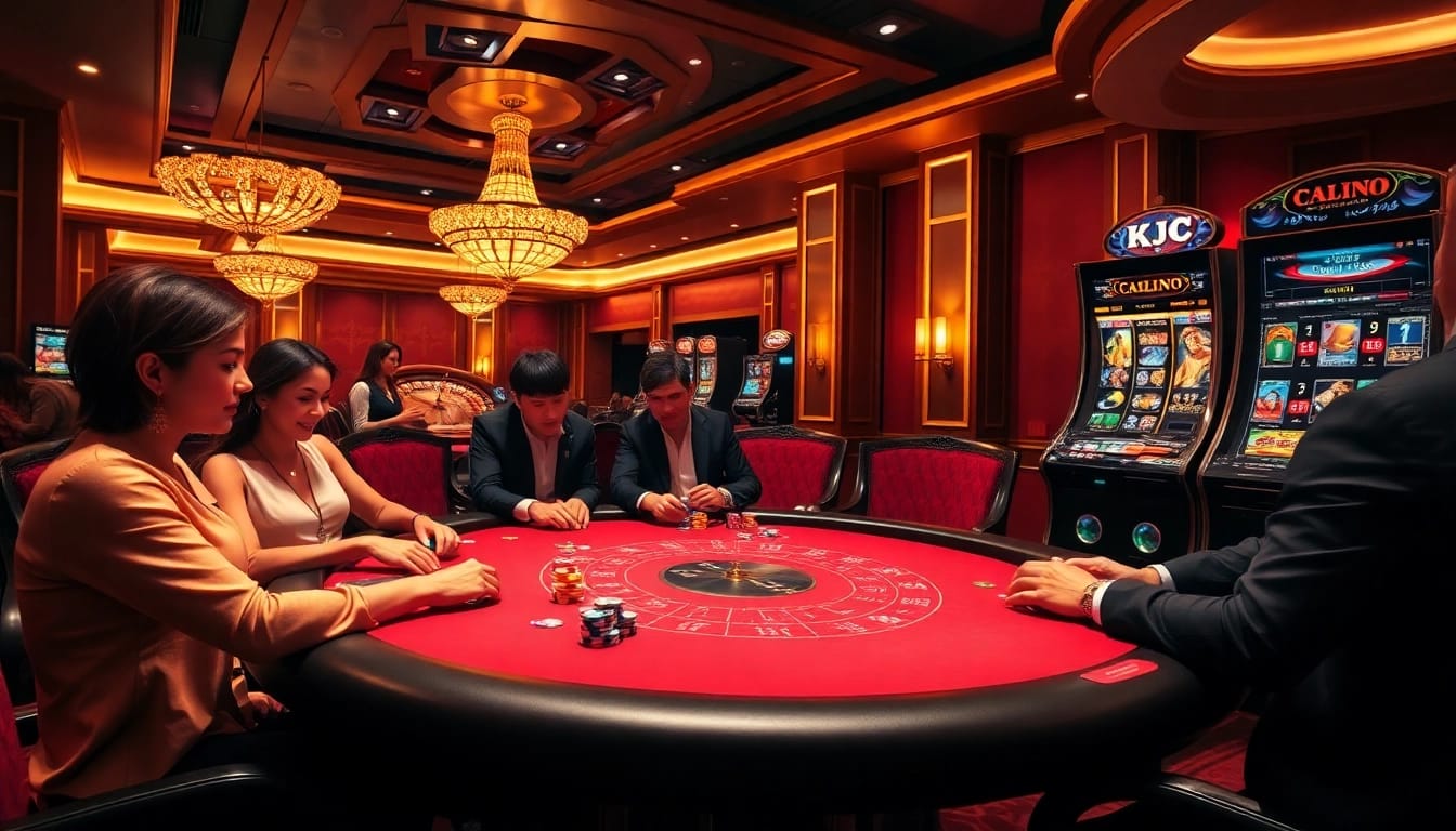 Experience the thrill of gambling at KJC with luxurious tables and exciting gameplay.