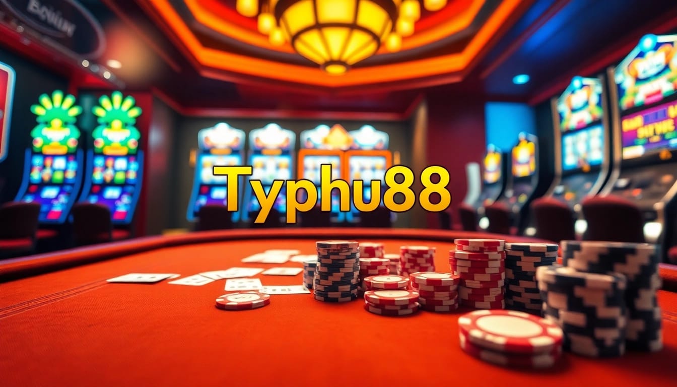 Experience the thrilling excitement of gambling with Typhu88 at a luxurious casino.