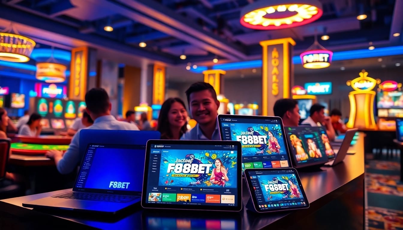 Experience the excitement of F8BET's diverse online gaming platform with vibrant visuals and engaging gameplay.