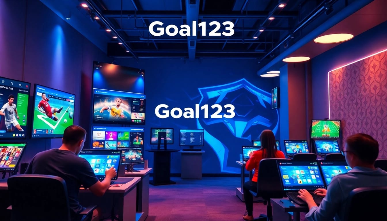 Exciting online gaming scene at Goal123 with vibrant graphics and user engagement.