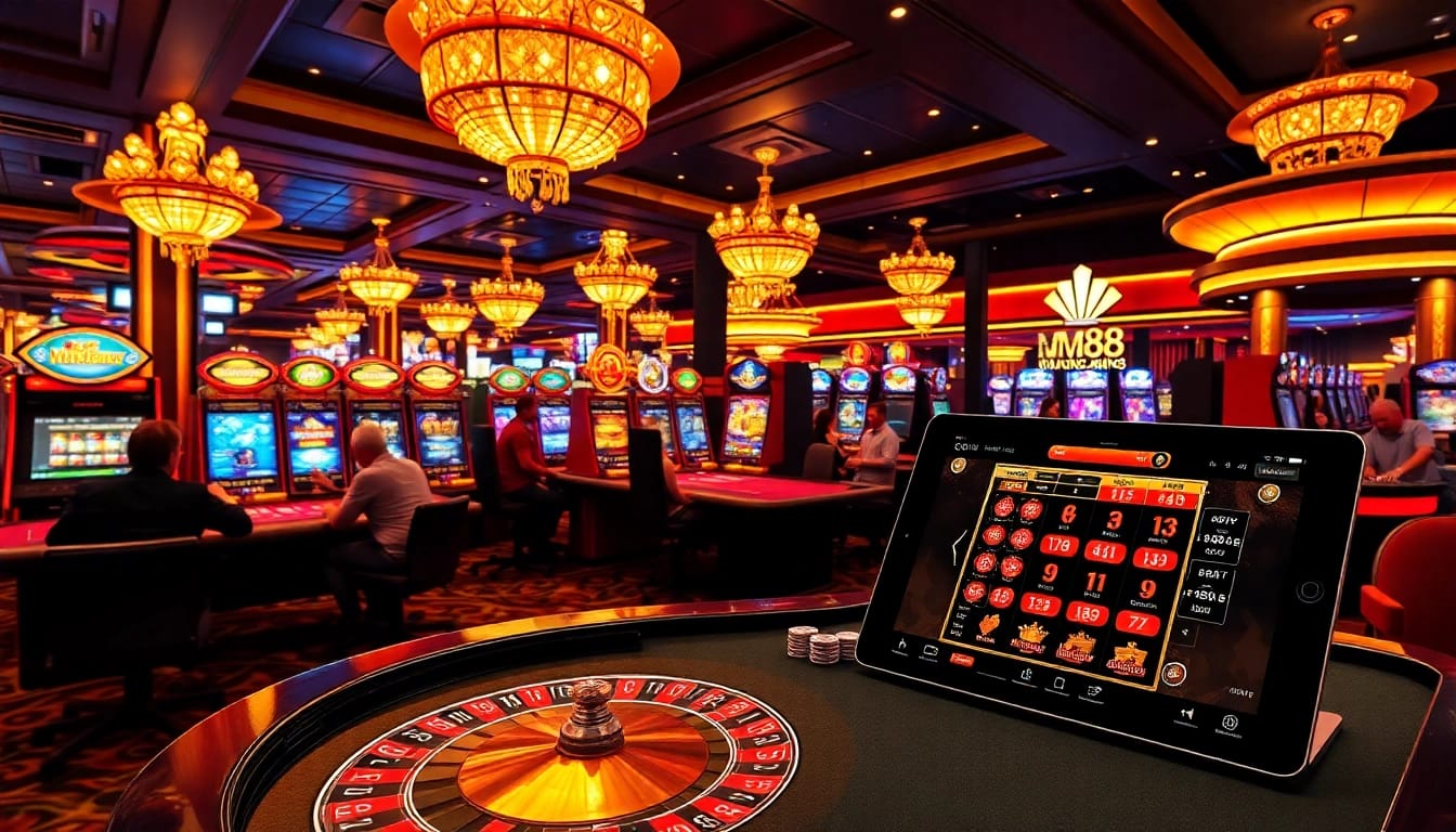 Experience the thrill of mm88 gaming with vibrant tables and players immersed in action.
