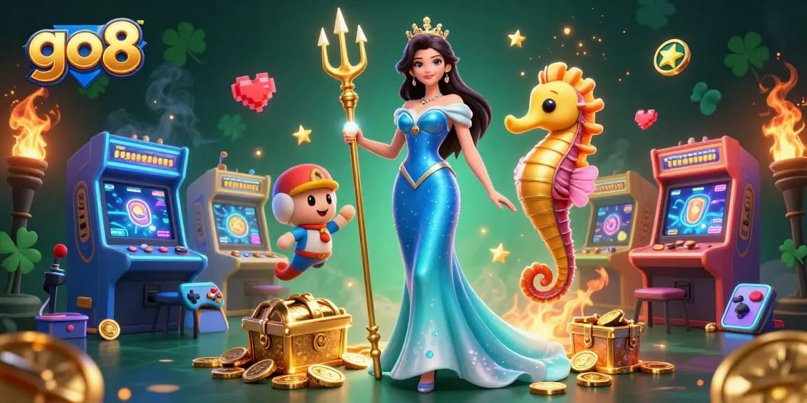 Experience thrilling excitement at go8 with stunning 3D casino graphics and vibrant game elements.