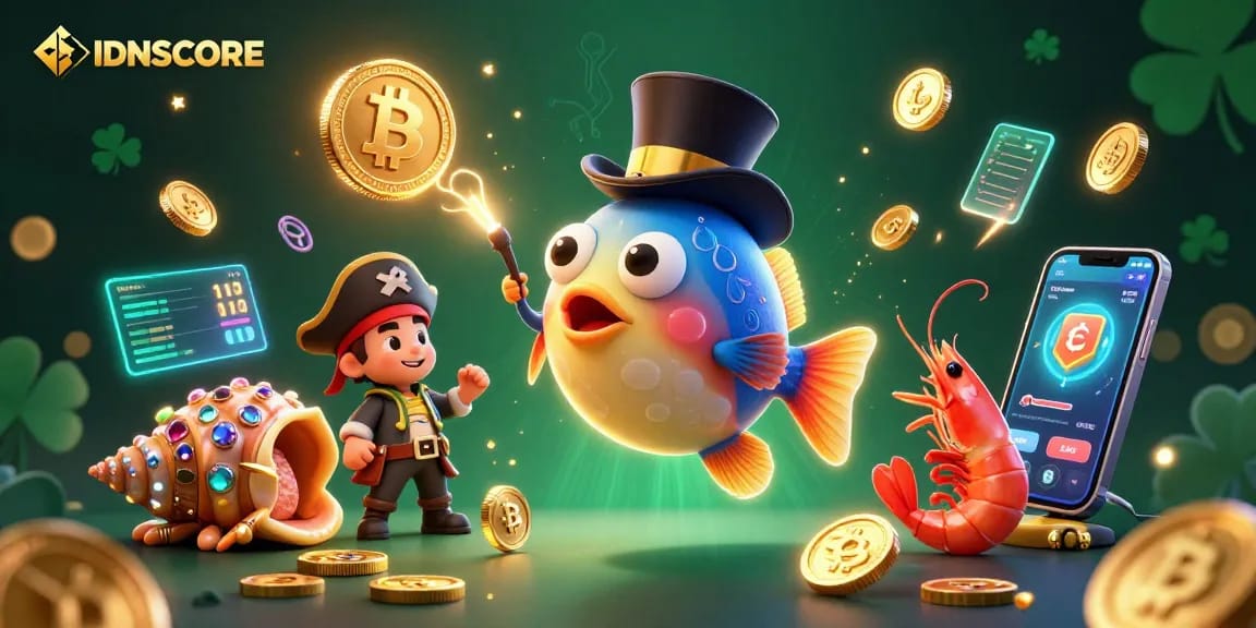 Engage with IDNSCORE's thrilling competition, where playful characters guide you to treasure-filled games.