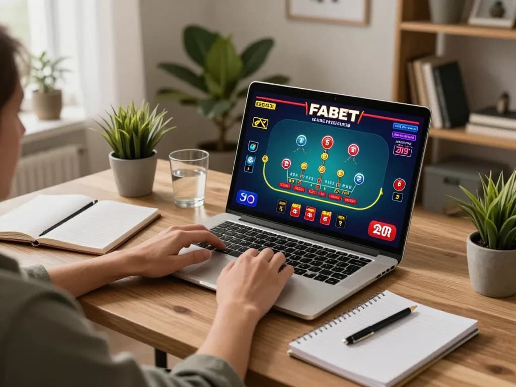Engaging in FABET online casino gameplay with strategic focus in modern gaming setup