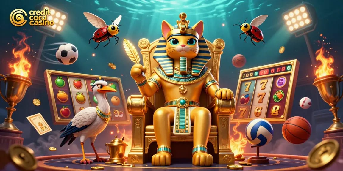 Engage with the thrill of credit card casino gaming featuring vibrant characters and dynamic slot elements.