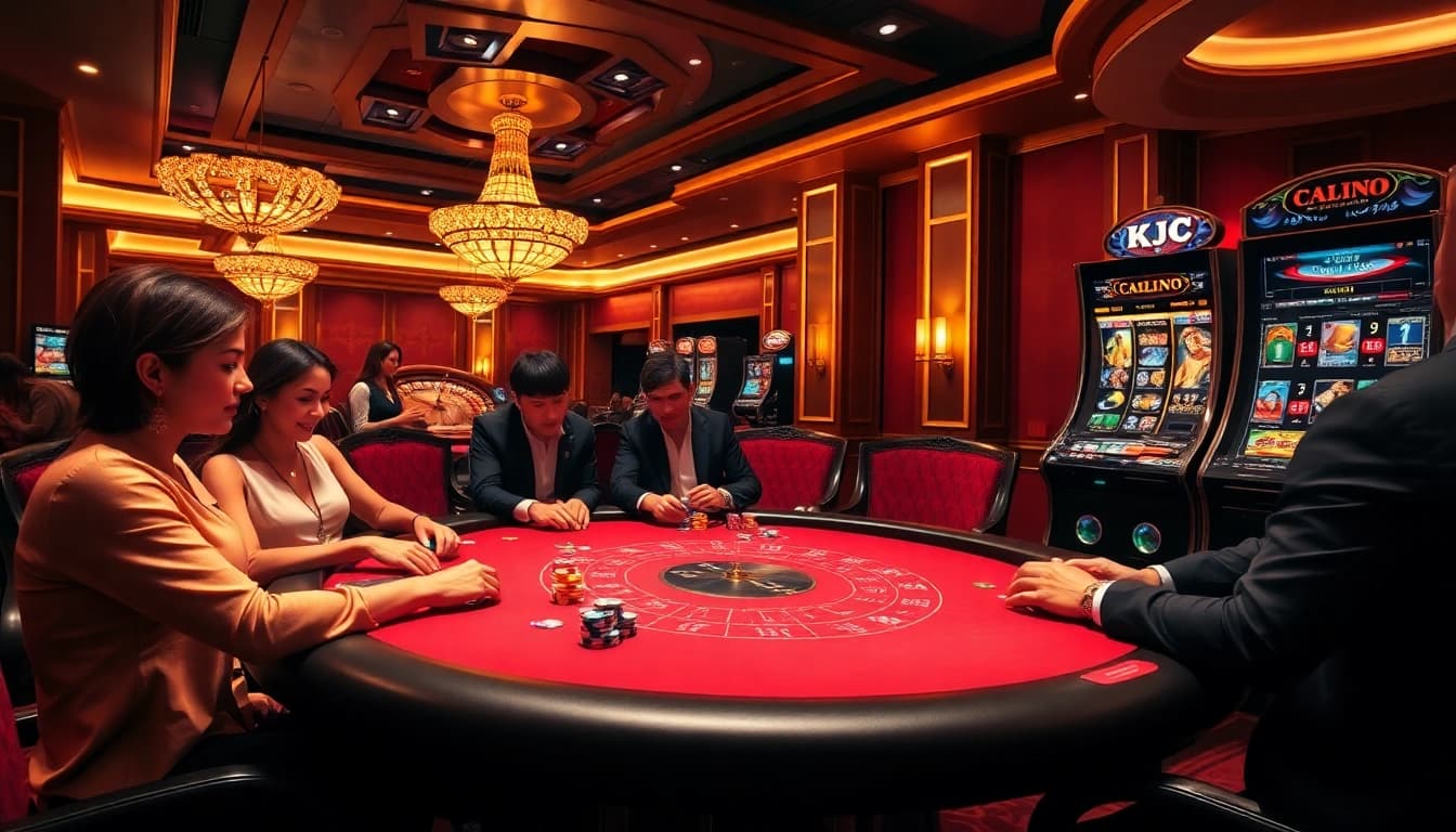Experience the thrill of gambling at KJC with luxurious tables and exciting gameplay.