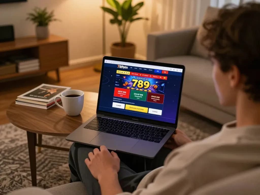 Experience online gameplay at 789win com, featuring a relaxed home atmosphere.