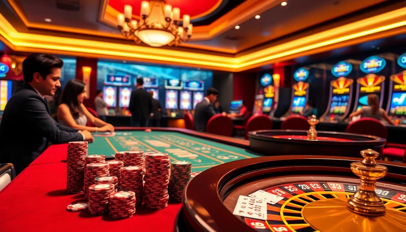 Engage in thrilling casino action at w-88.uk.com with vibrant poker tables, roulette, and slot machines.