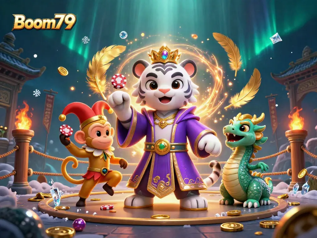Experience the thrill of Boom79 with an energetic 3D illustration that captures vibrant casino excitement.