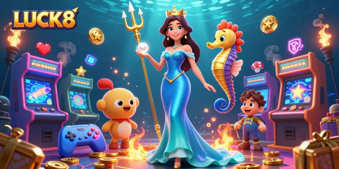 Experience thrilling gaming at LUCK8 with a captivating 3D Casino scene full of vibrant treasures!