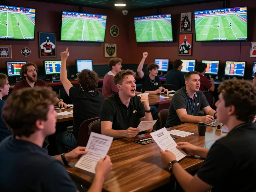 Cakhiatv users engaging in exciting live sports betting atmosphere with multiple screens.