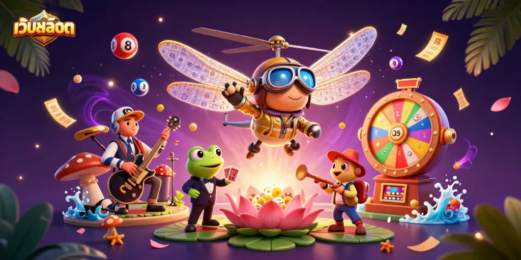 เล่นเกม เว็บสล็อต สุดมันส์ไปกับดีลเลอร์กบและนักดนตรีจั๊กจั่นในคาสิโน