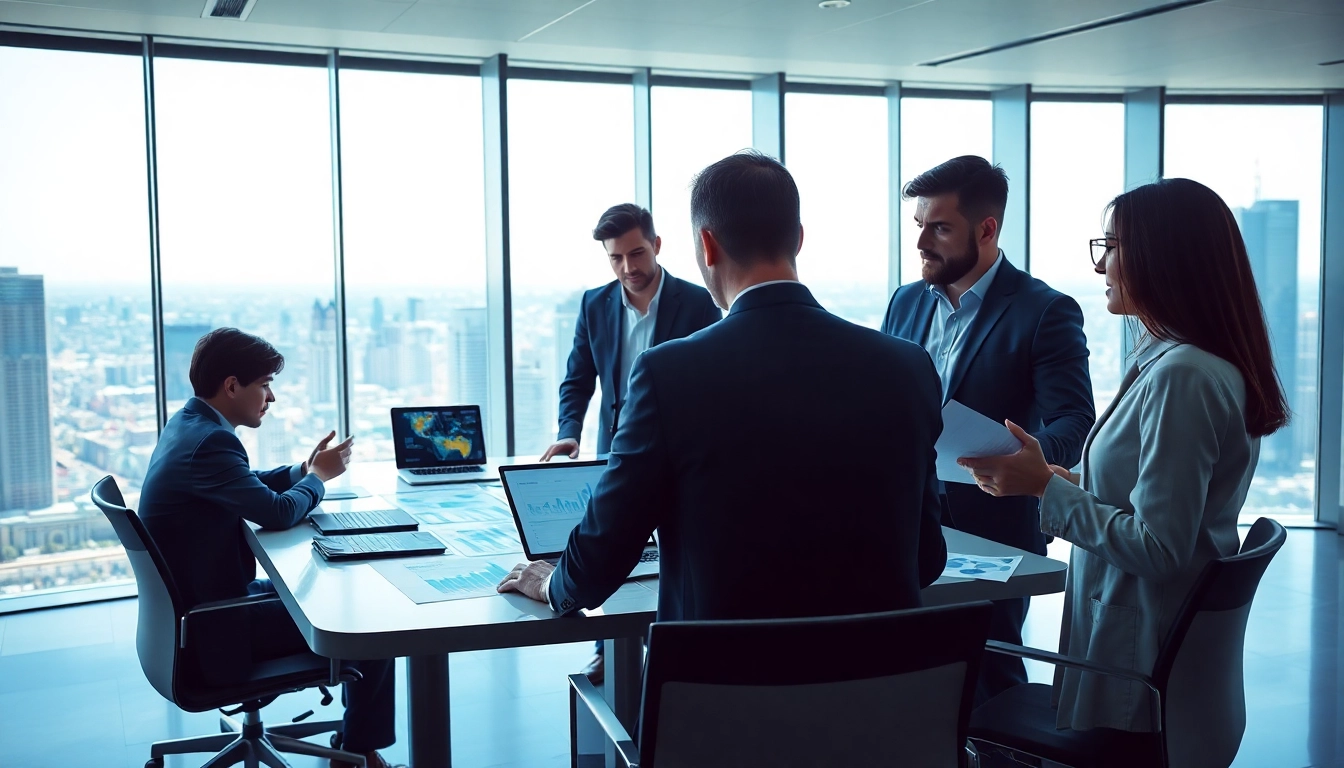 Engaged team analyzing supply chain insights data in a modern office setting.