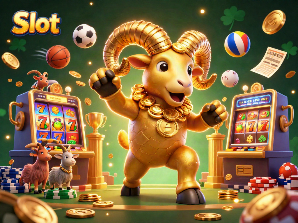 Slot dengan ram sebelah menunggang uang, simbol buah, dan berlian berkilau.