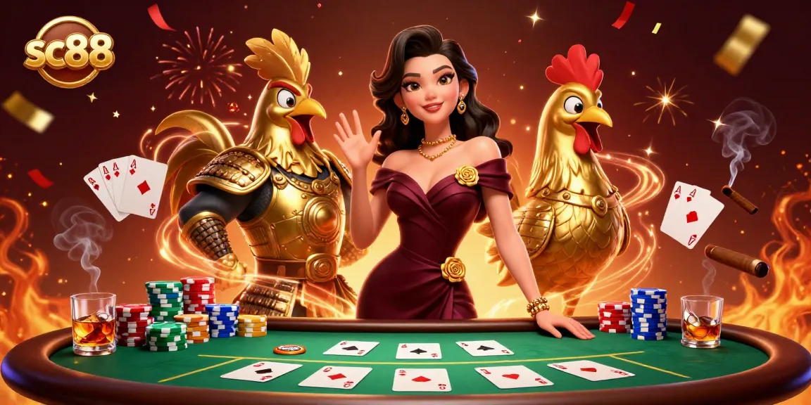 Experience thrilling poker games at sc88 with glamorous characters and vibrant casino elements.