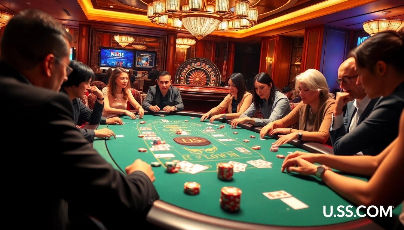 Experience thrilling moments at KJC US COM with an engaging poker game atmosphere.