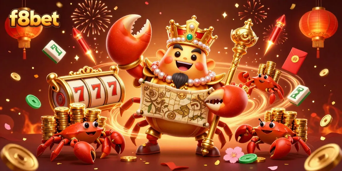 Win big with f8bet's thrilling slots and jackpot opportunities in a vibrant 3D casino scene.