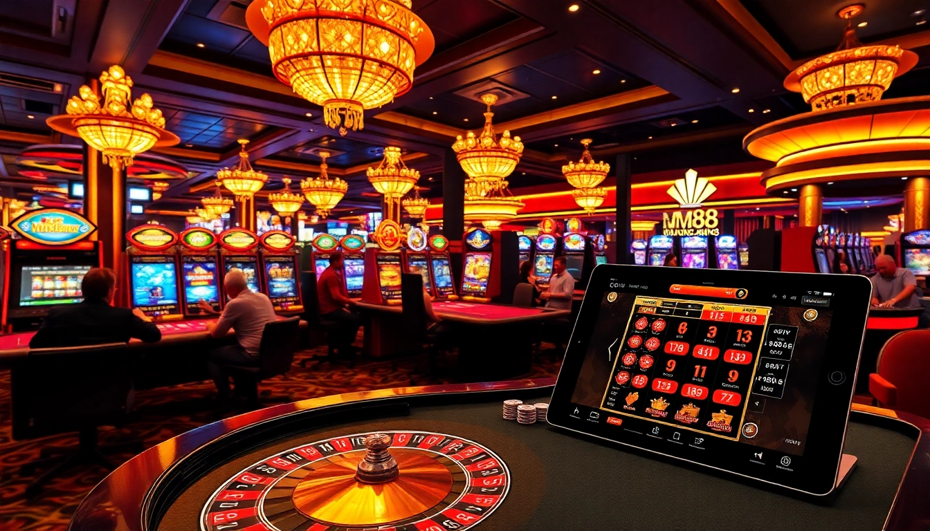 Experience the thrill of mm88 gaming with vibrant tables and players immersed in action.