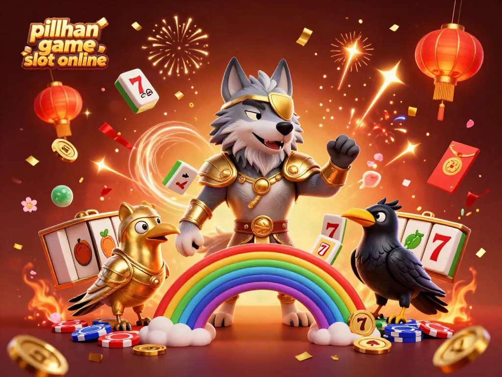 Menghadirkan pilihan game slot online dengan karakter Norse dalam suasana meriah dan elemen kasino mengelilinginya.