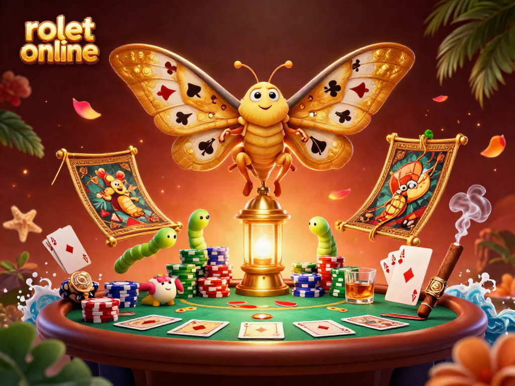 Experience thrilling rolet online action with vibrant casino elements in this animated illustration.