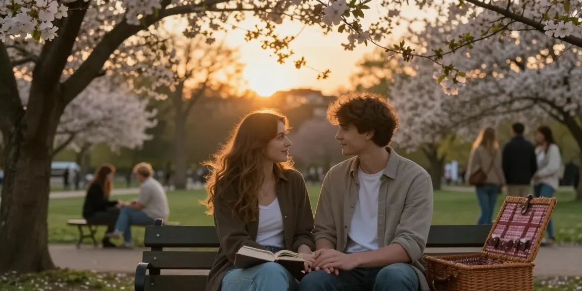Couple sharing a moment, depicting the feeling of having a crush on each other in a romantic park.