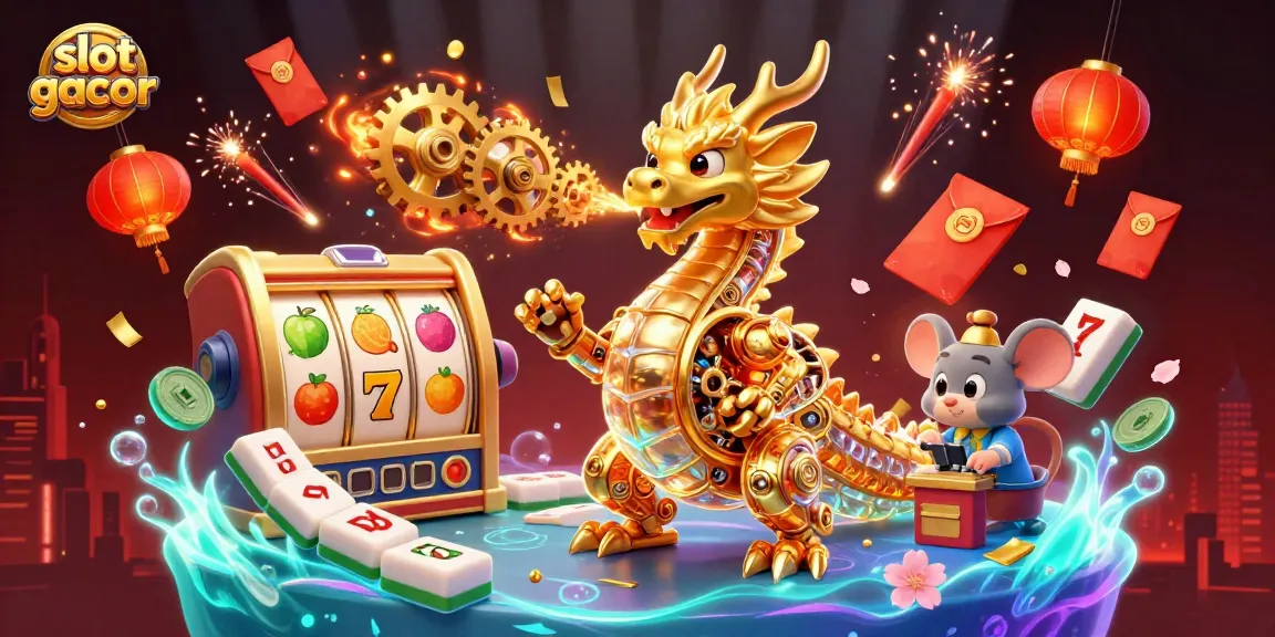 Experience thrilling slot gacor action with a vibrant dragon and dazzling game elements.