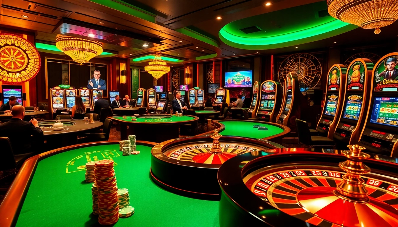 Exciting online casino scene featuring roulette and poker at https://okwinbiz.com/ for thrilling gambling experiences.